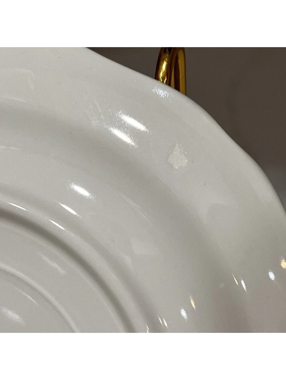 4 Mikasa French Countryside Bread Butter Plate Cottagecore Rustic White Scallop